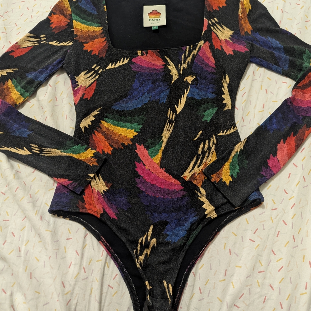 FARM Rio Multicolor Macaws Bodysuit